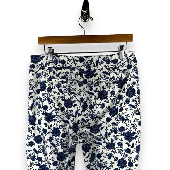 Talbots Chatham Straight Leg Ankle Pants, Blue/White Vibrant Floral, Size 10P - Picture 12 of 14